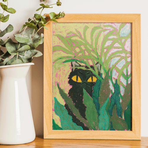 Black Cat - Art Print